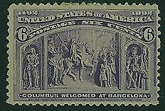 USA Scott# 235 6c purple Columbus MLH