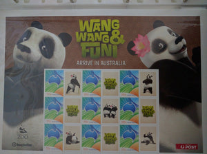 Australia Post 55c Souvenir Sheet - Wang Wang & Funi Arrive in Australia