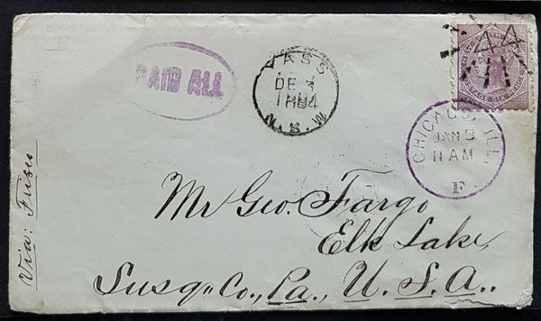 NSW - France 4d Capt Cook, 3x1d, ½d surcharge (very scarce on cover) advertising