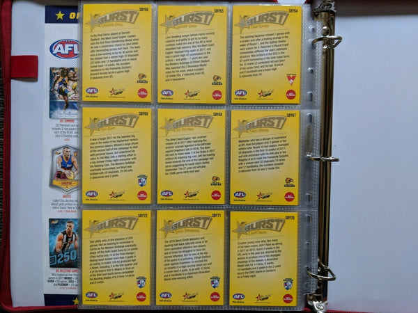 2018 AFL Select Footy Stars Yellow Burst Complete Set