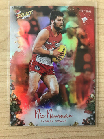 AFL 2018 Select Christmas Holofoil Card X189 - Sydney Swans, Nic Newman