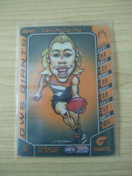 2016 Teamcoach Magic Wildcard Cam McCarthy GWS MW-09