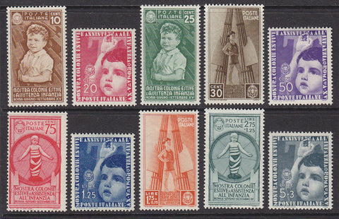 Italy SG 490/99 1937 Child Welfare MLH
