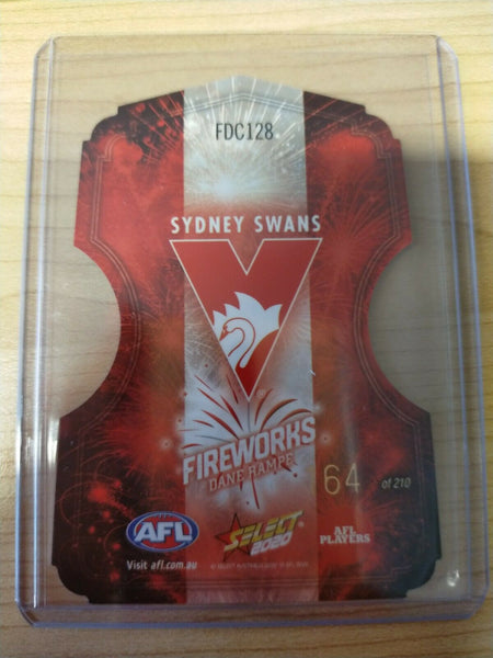 2020 Select Footy Stars Fireworks Dane Rampe Sydney No. 164/210