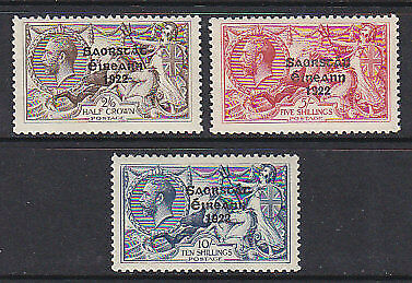Ireland overprinted on GB SG  83/85 2/6,5/- and 10/- KGV Seahorses MLH