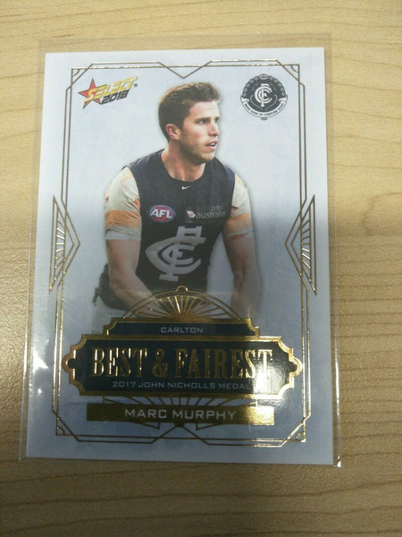 2018 Select  Footy Stars Best & Fairest Marc Murphy Carlton Blues