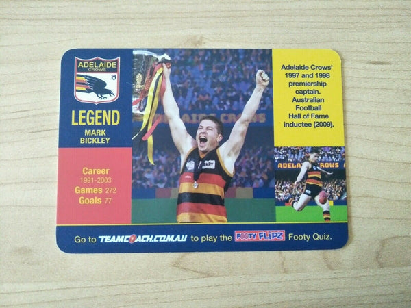 2018 AFL Teamcoach Footy Flipz Card Adelaide Eddie Betts/Mark Bickley