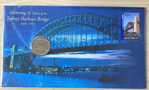 2007 Australia Sydney Harbour Bridge PNC stamp coin