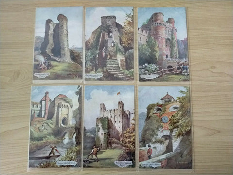 England Vintage Postcard Tuck's Post Card English Castles Set of 6