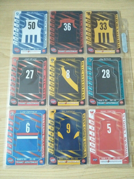 2016 AFL Teamcoach Footy Flix Complete Set Of 18 Cards