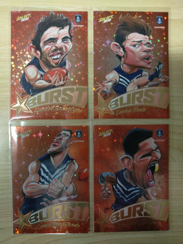 2016 Select Orange Star Burst Fremantle Team Set Of 4 Cards