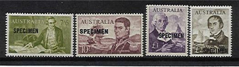 Australia SG 357-60S Navigator set of 4 optd SPECIMEN Stamps MUH