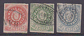 Argentina Latin America SG 8-10 Set of 3 imperf Used