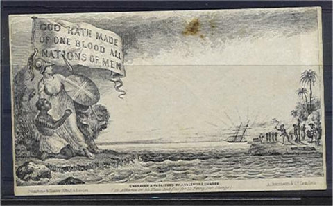 Great Britain GB early propaganda envelope "God hath made" blood Palms ships