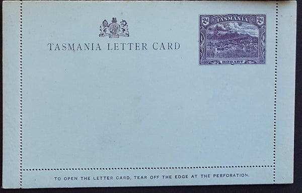Tasmania Australian States 2d Letter Card Lake Hartz. M