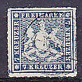 Wurttemberg German States Germany Michel 35  7 Kr blue Used