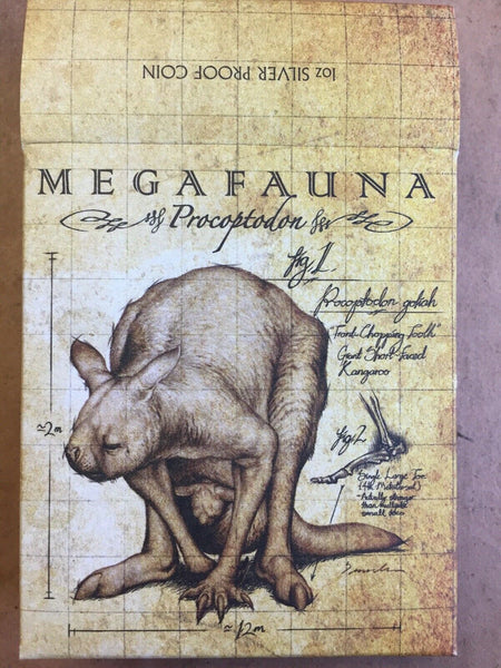 Australia 2013 Perth Mint Megafauna Procoptodon .999 Silver One Ounce Proof