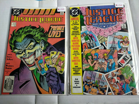 DC 1988 #2 + 1989 #3 Justice League International Annual Comics