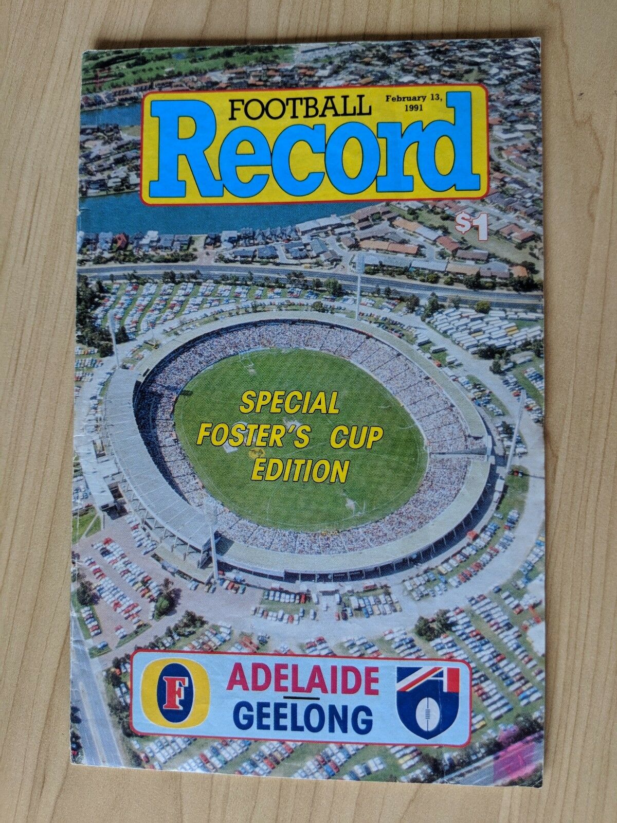 AFL 1991 Foster's Cup Special Pre Season Edition Adelaide v Geelong
