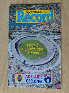 AFL 1991 Foster's Cup Special Pre Season Edition Adelaide v Geelong