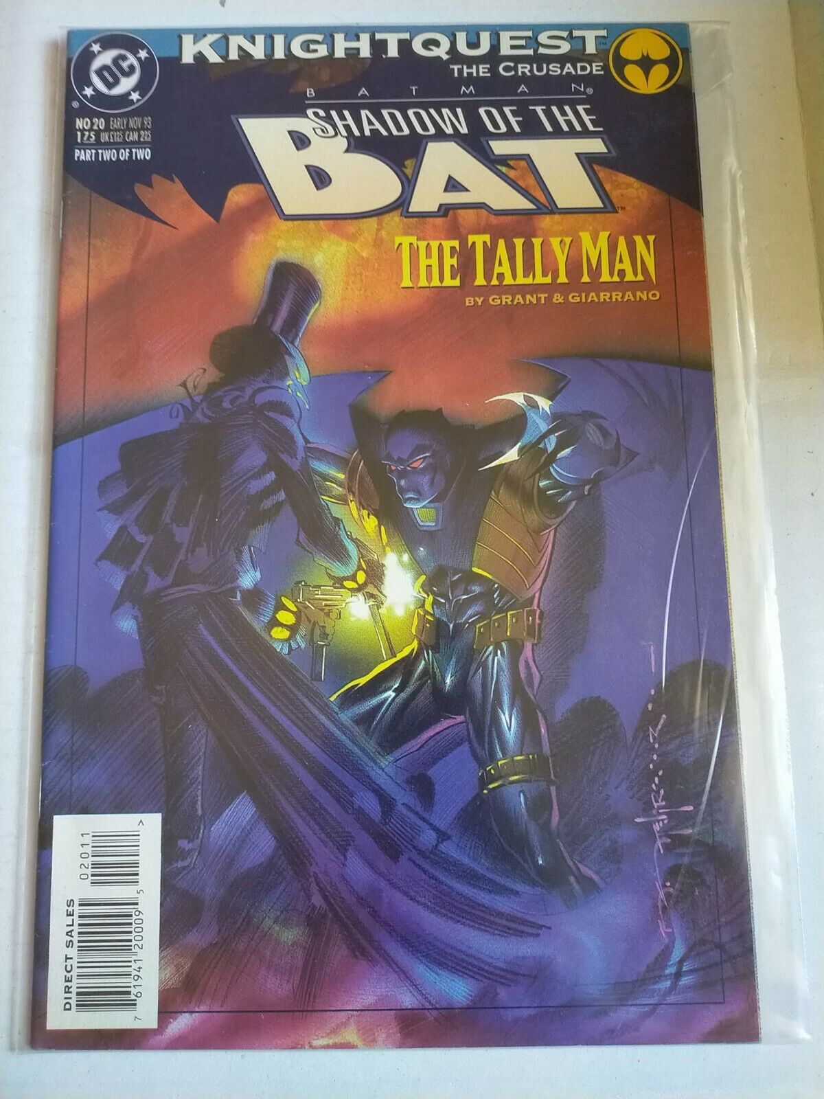 DC 20 Early November 1993 Knightquest Batman Shadow of the Bat The Crusade Comic