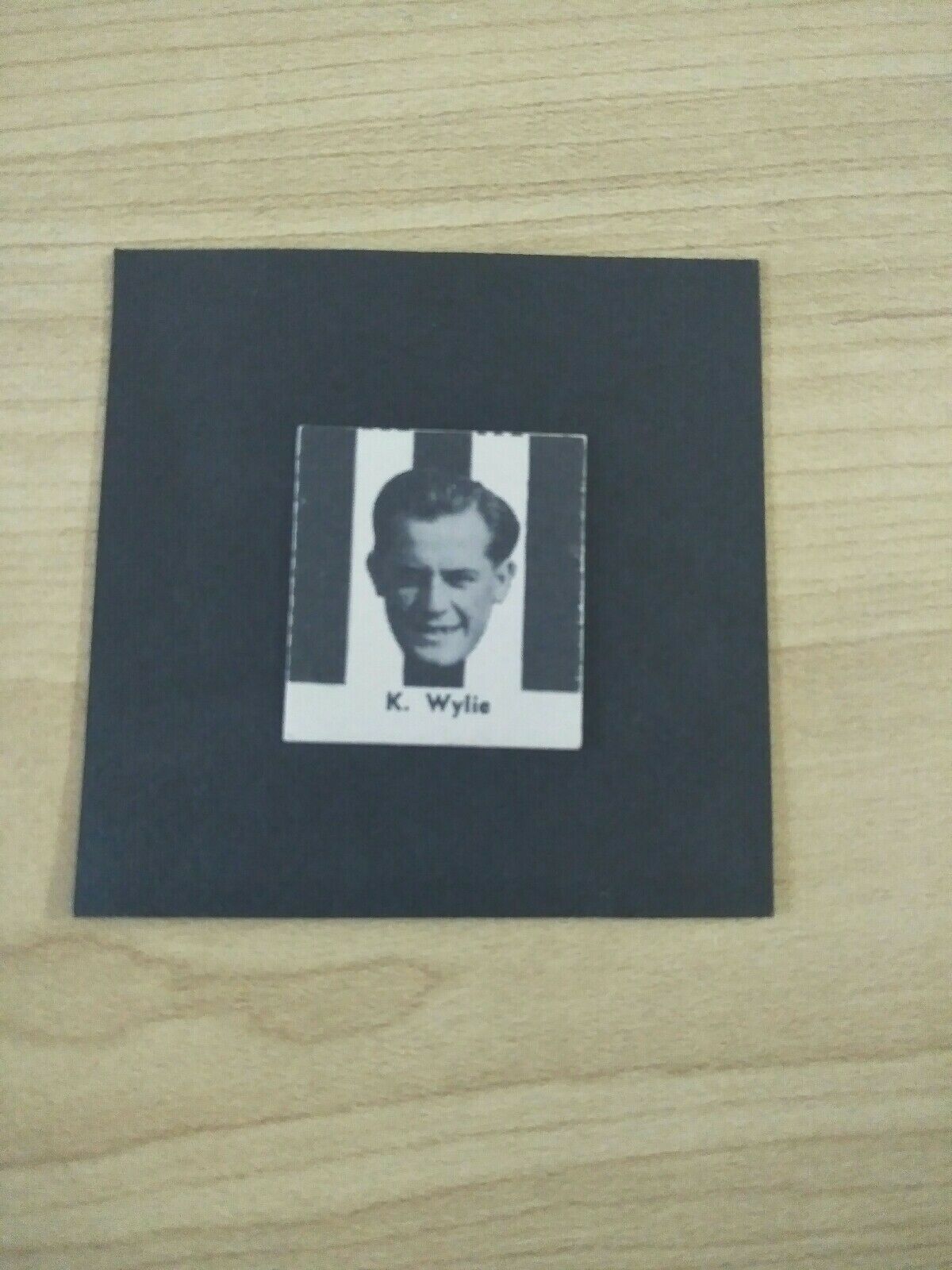 VFL 1956 Argus Newspaper Fireside Footballers Collingwood K Wylie Football Card