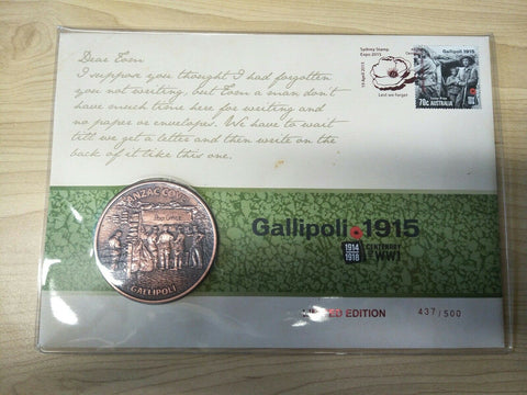 2015 Sydney Stamp Expo Gallipoli PNC Medallion Limited Edition 437/500
