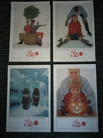 Coca-Cola 1964 Four different Advertisements