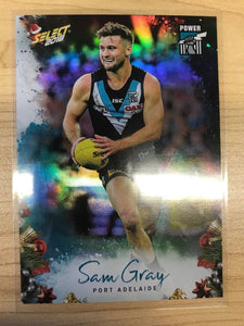 AFL 2018 Select Christmas Holofoil Card X149 - Port Adelaide, Sam Gray