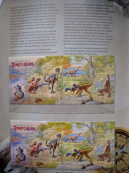 2013 Australia's Age of Dinosaurs Minisheet Collection 134/200