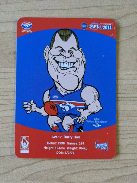 2011 Teamcoach Sample Star Wildcard SW-17 Barry Hall Western Bulldogs