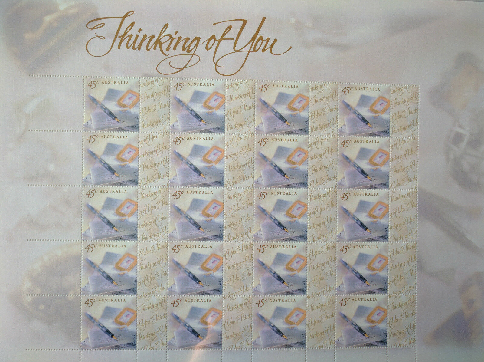 Australia Post - Thinking of You 45c Personalised Stamp Sheet Generic