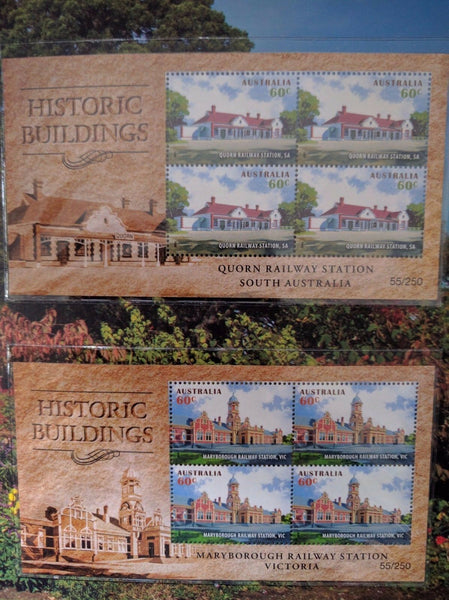 Australia Historic Buildings minisheet stamp collection Limited Edition 55/250