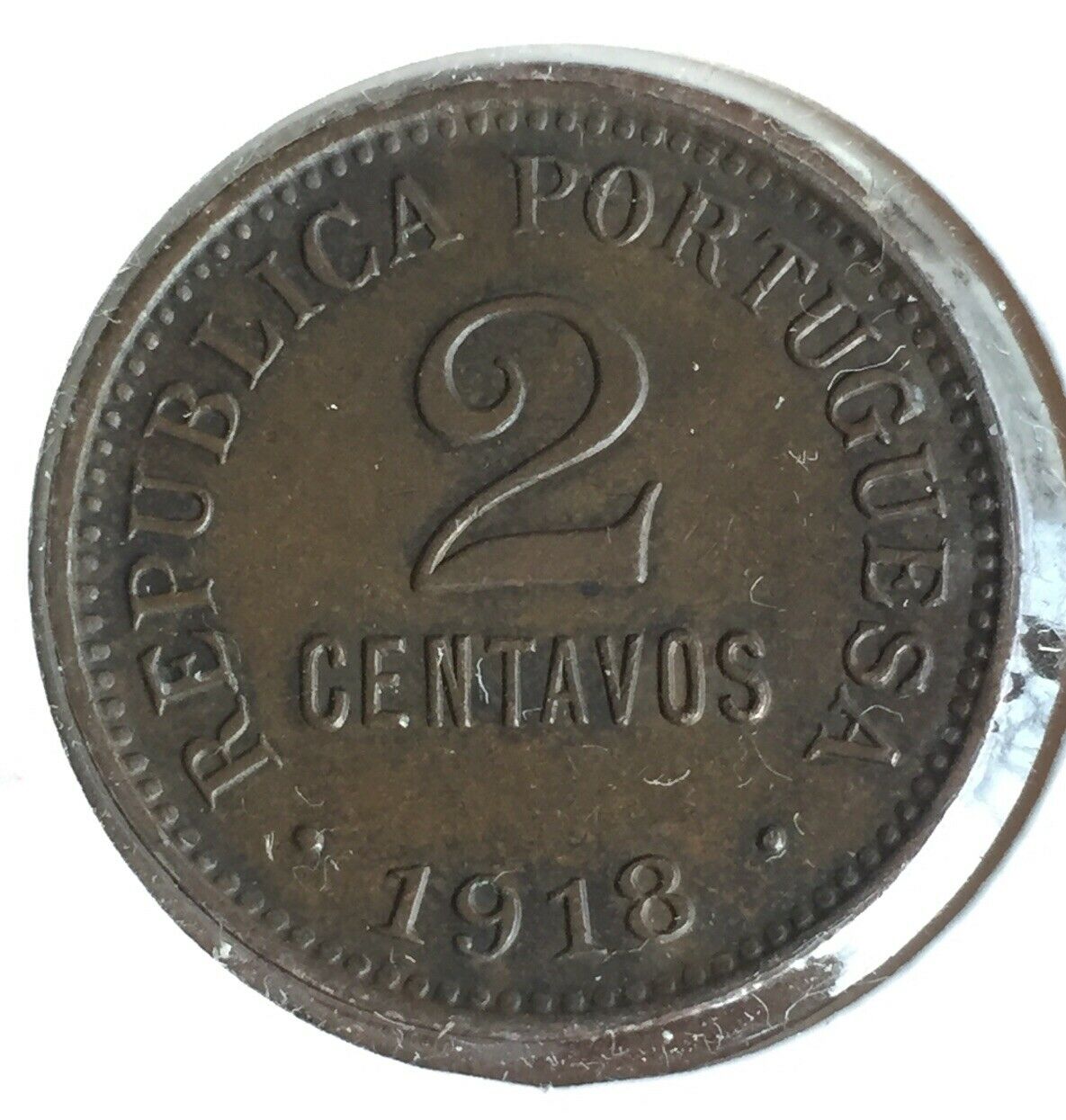 Portugal 1918 2 Cents Extremely Fine Condition