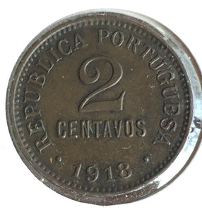 Portugal 1918 2 Cents Extremely Fine Condition