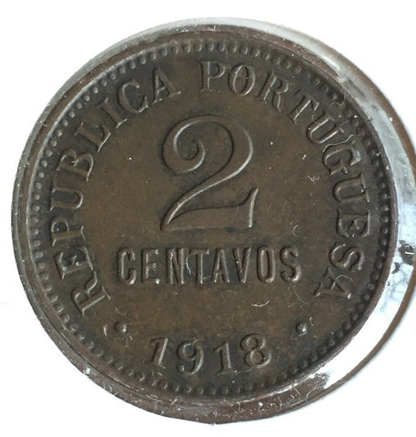 Portugal 1918 2 Cents Extremely Fine Condition