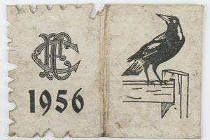 VFL 1956 Collingwood Football Club Season Ticket No.  6165