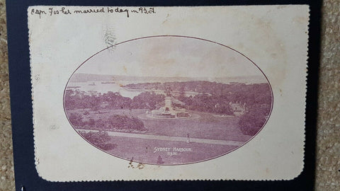 Australia Letter Card 1d full face KGV Sydney Harbour NSW LC3-128A used