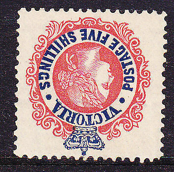 Victoria Australian States SG 398a 5/- Scarlet and blue Inverted Wmk Error Mint