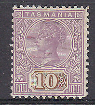 Tasmania Australian States SG 258 10/- mauve and brown Tablet MLH