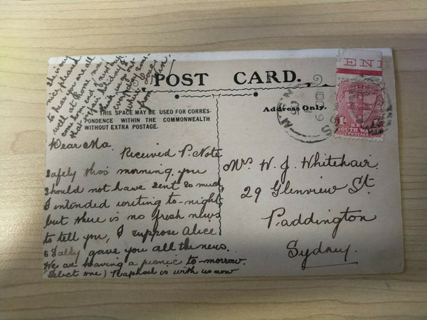 Australia 1906 Vintage Postcard Yass Show NSW To Paddington