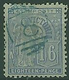 Victoria Australian States SG 322 1s 6d pale blue Used with blue barred numeral