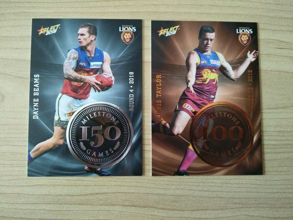 2019 AFL Select Footy Stars Brisbane Lions Inserts x14