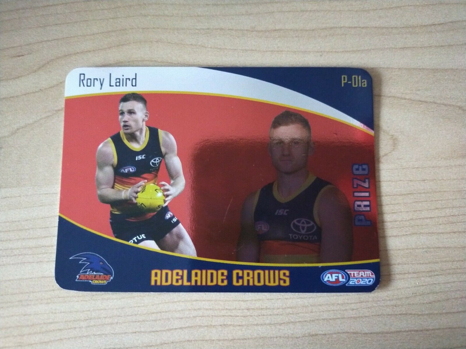 2020 Teamcoach Prize Football Card Rory Laird Adelaide P-01a