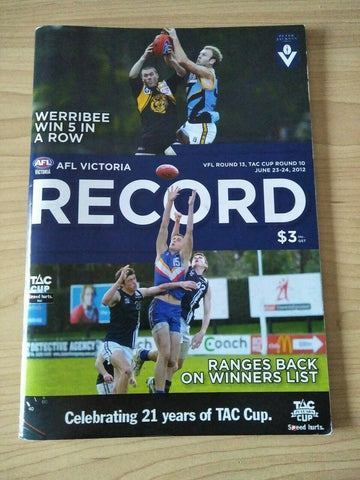 2012 June 23-24 VFL AFL Victoria Record VFL Round 13, TAC Cup Round 10