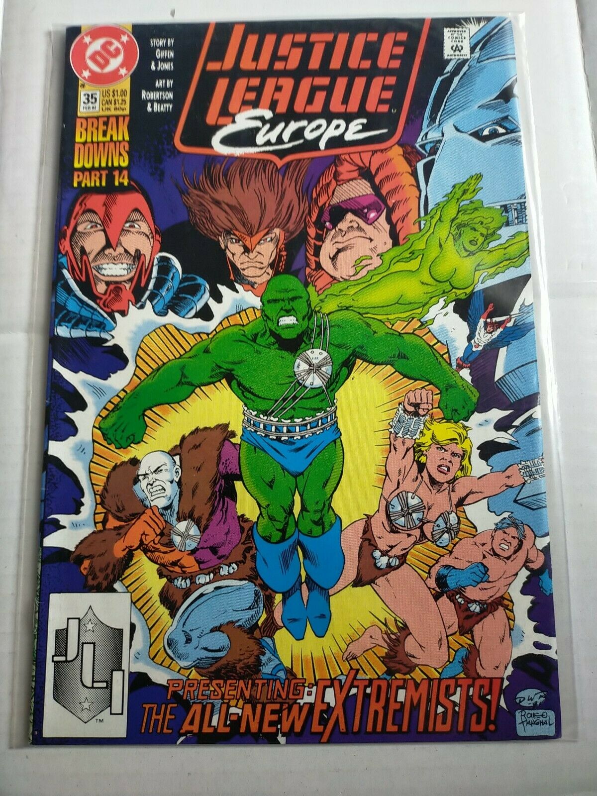 DC 1992 February #35 Justice League Europe Comic