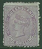 Queensland Australian States SG 145 1/- pale lilac Mint Hinged