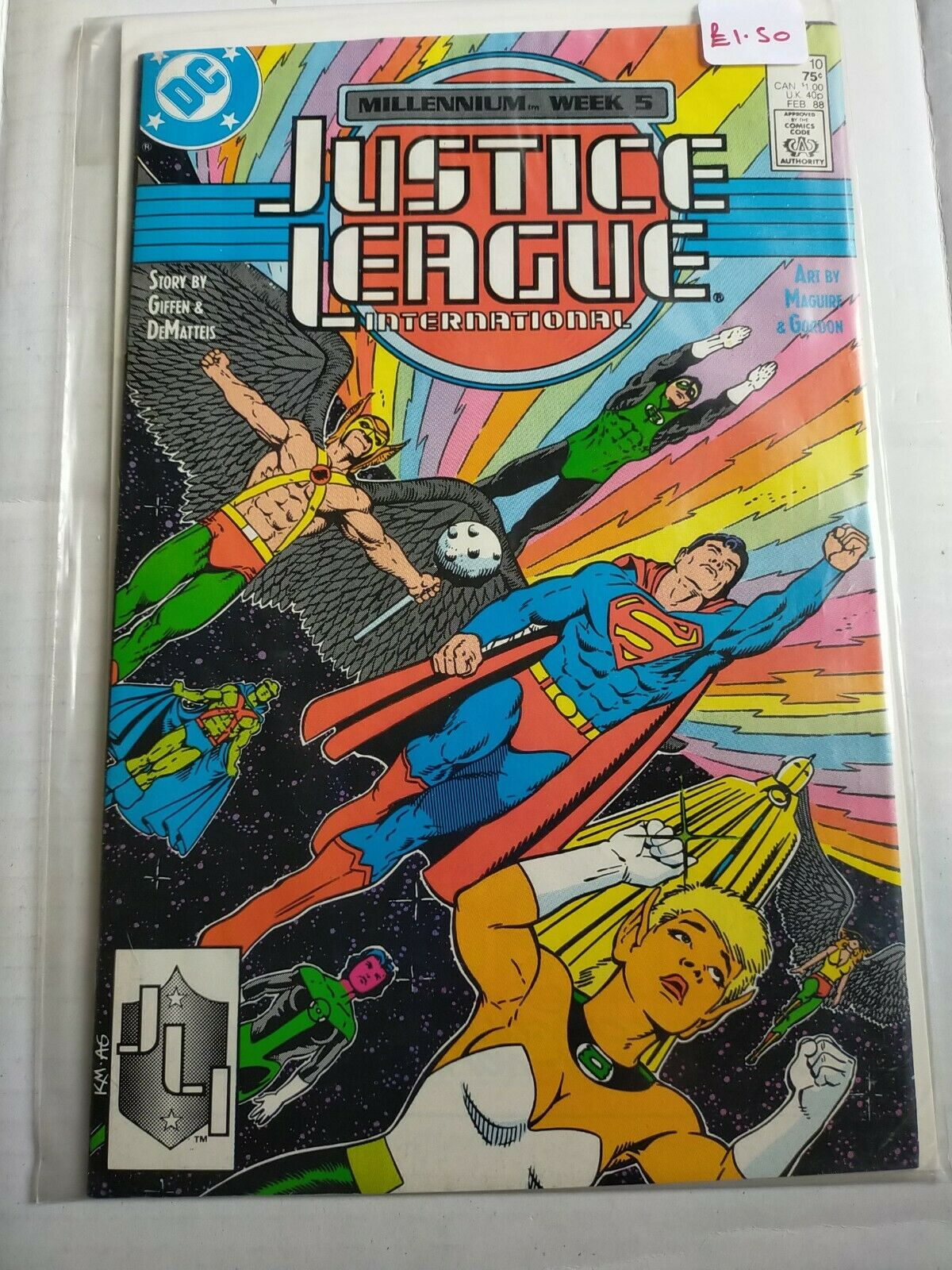 DC 1988 February #10 Justice League International Comic