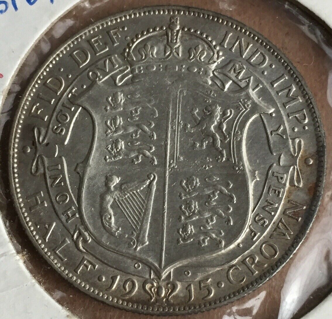 Great Britain: 1915 ½ Crown One Half Crown King George V 2/6 EF
