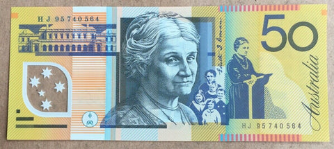 R516a 1995 $50 Australia  Polymer Banknote Fraser Evans Uncirculated.